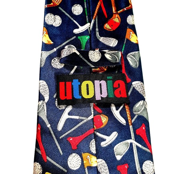 Utopia Golf Mens Necktie Tie Designer Accessory Work Office Dad Gift - Picture 4 of 5